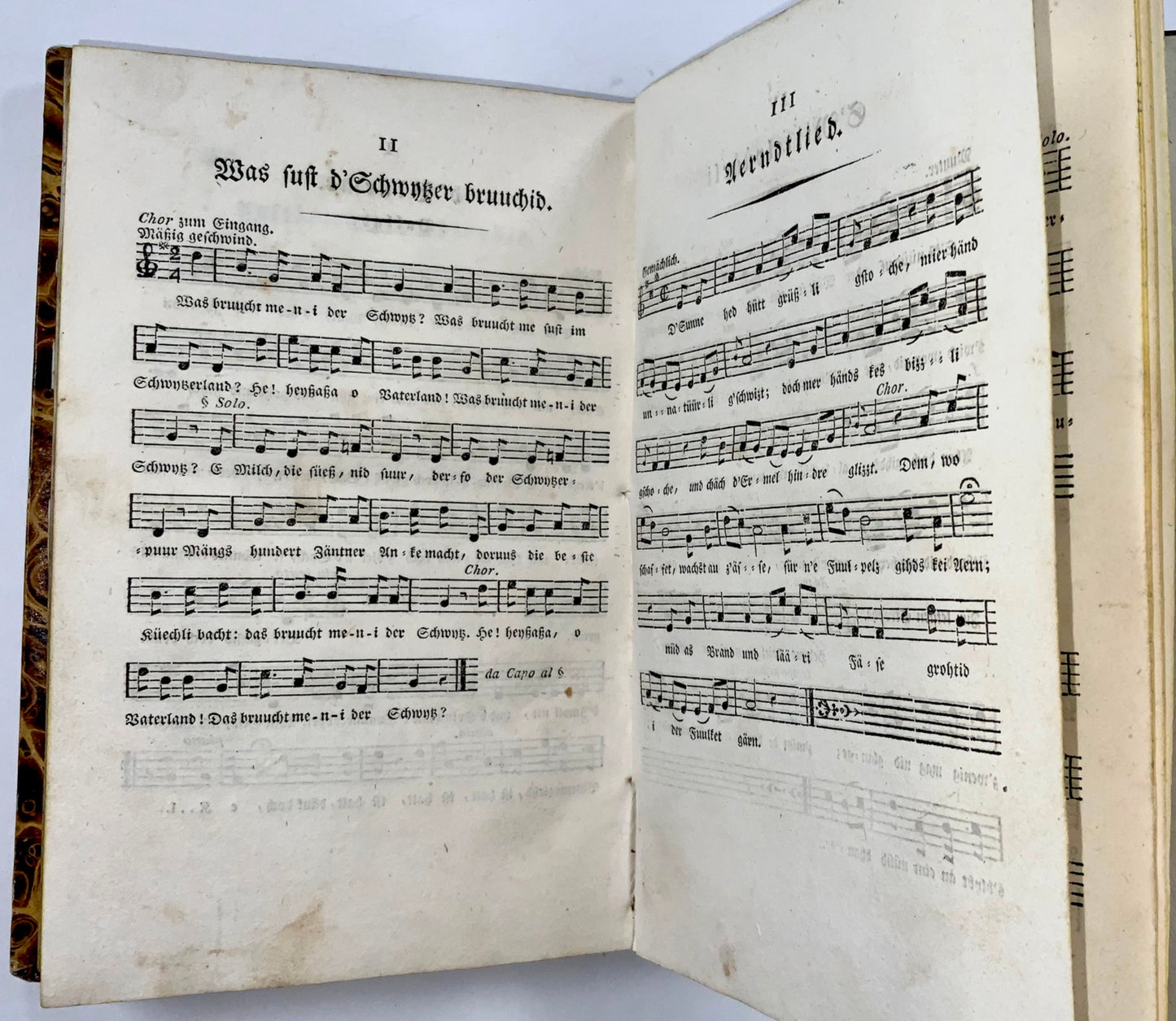 1813 Häffliger, Swiss folk songs in Lucerne dialect, music, rare, book