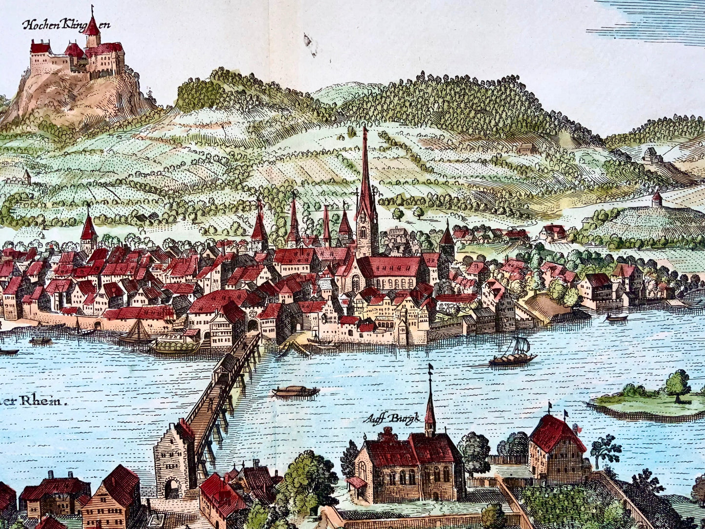1654 Merian, Stein am Rhein, large double folio, Switzerland