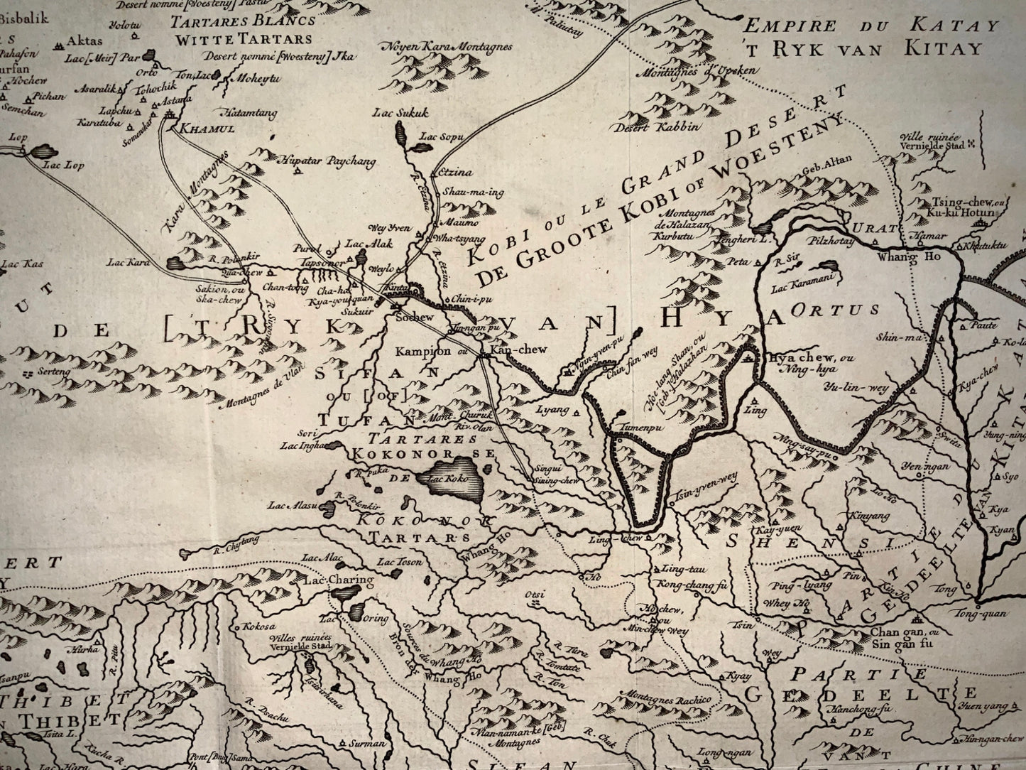 1770 Schley - 'L’Empire de Hya et Partie de Tangut'. Xi Xia. China. - Fine - Map - Travel