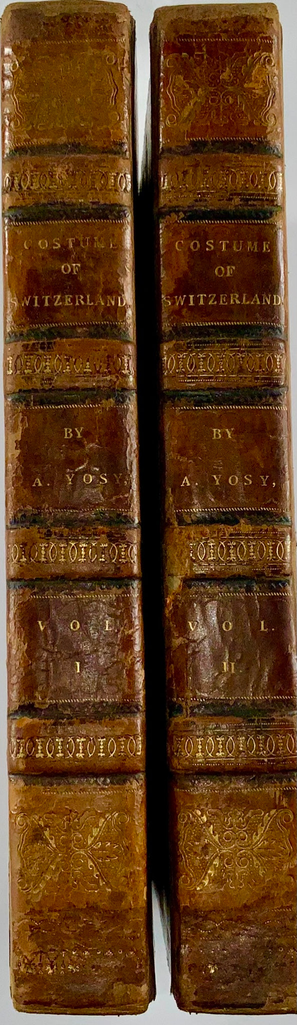 1815 Anne YOSY - Costumes and Trades of Switzerland 2 vols. 50 col. Plts. Book