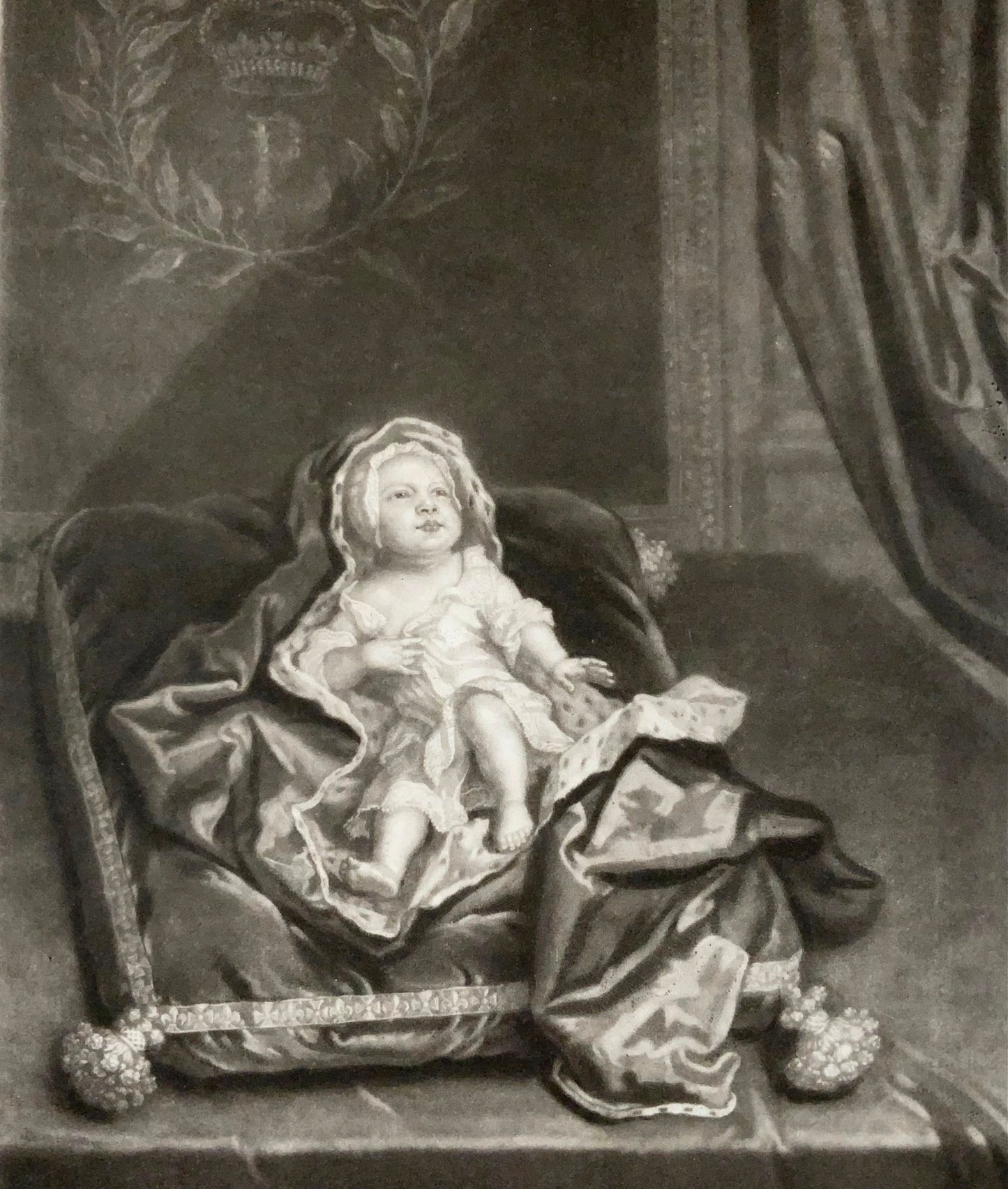 1688 vers. Dieu. Kneller d'après J. Smith, Portrait de James Stuart, le vieux prétendant