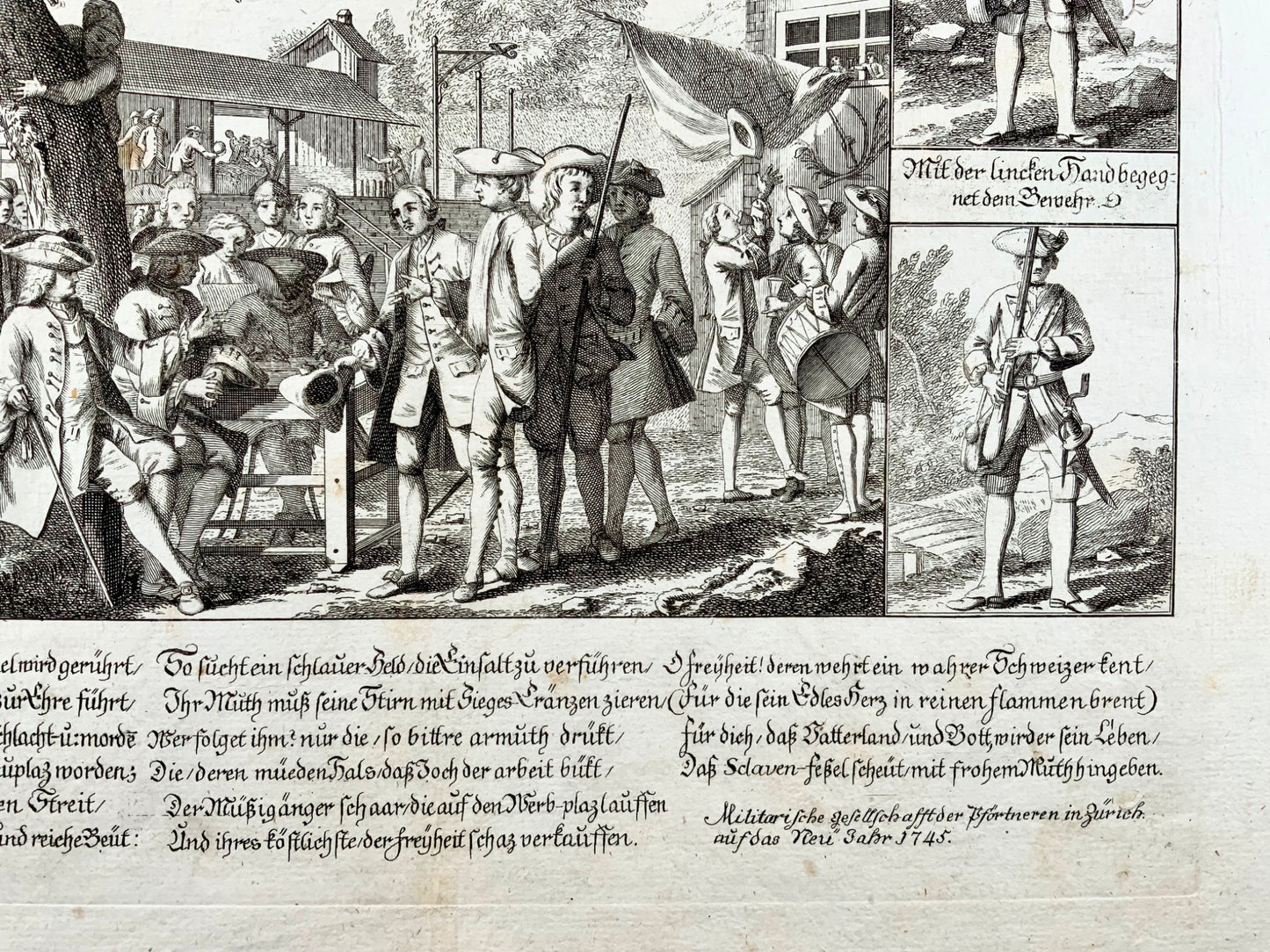 1745 Military Broadside, Quemque suae rapiunt, Recruiting Soldiers, Infantry