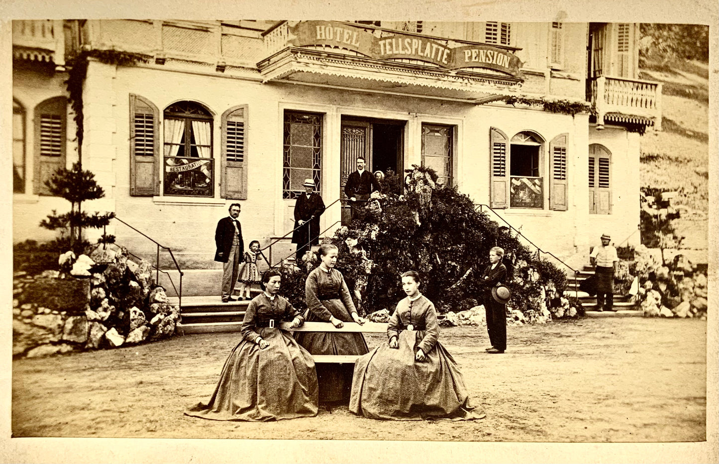 1860 Lago dei Quattro Cantoni, album souvenir, 10 primissime foto all'albumina, Svizzera 