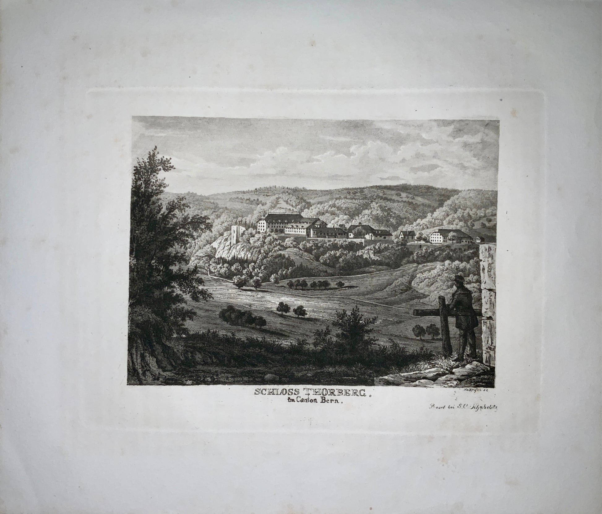 1820 Falkeisen; Schabelitz - Krauchthal Bern - Aquatint - Switzerland