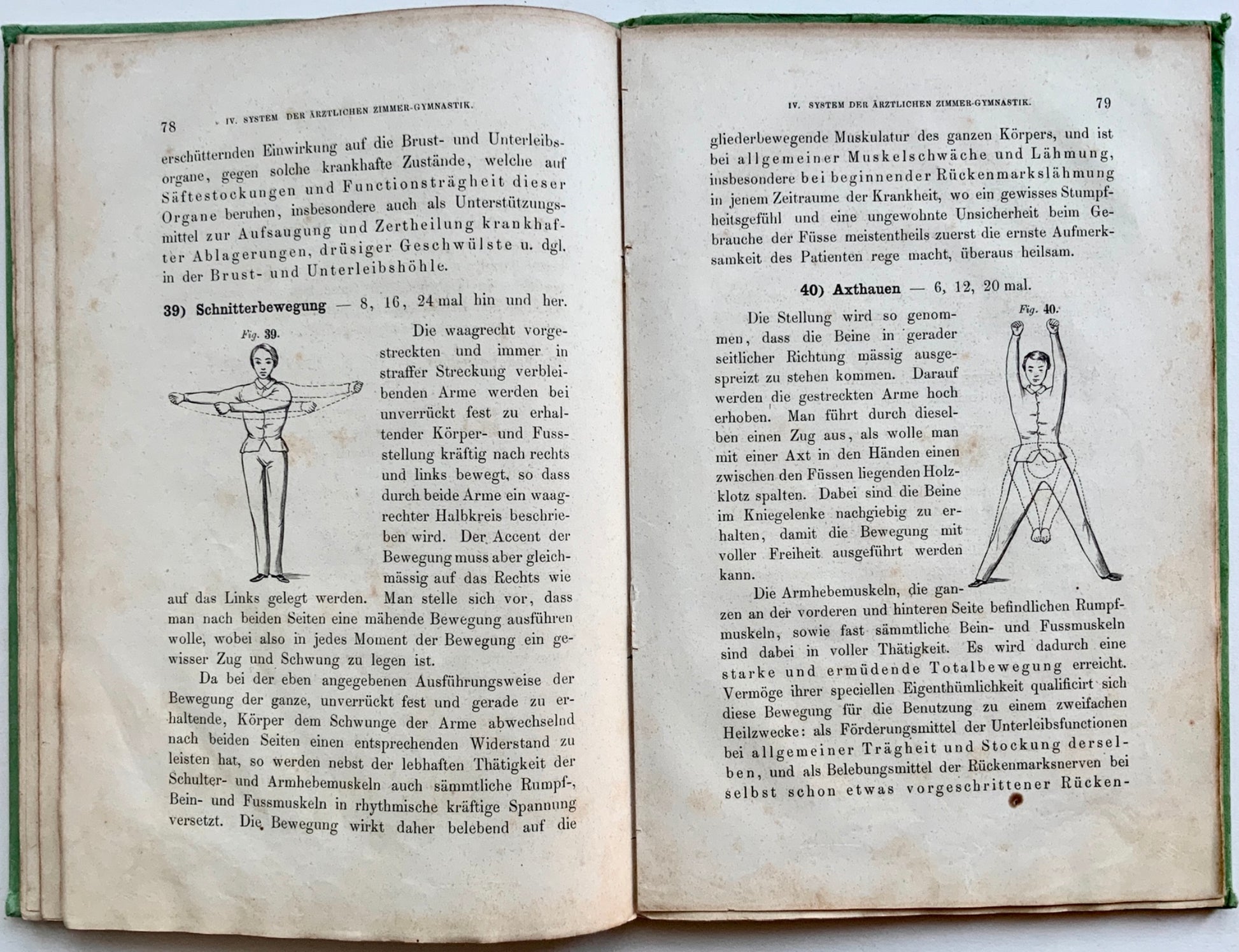 1862 GYMNASTICS Schreber Aerztliche Zimmer Gymnastik - Classic edition - Book, Medicine, Sport