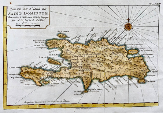 1775 A. van Krevelt; Carte de l'Isle de Saint Domingue, Hispaniola - Mappa