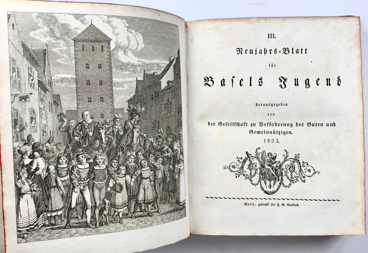 1821-35 Neujahrsblatt, Basel [Battle at, Council of, University] Joh. Burkhardt