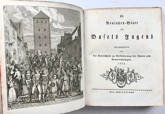 1821-35 Neujahrsblatt, Basilea [Battaglia al Consiglio dell'Università] Joh. Burkhardt 