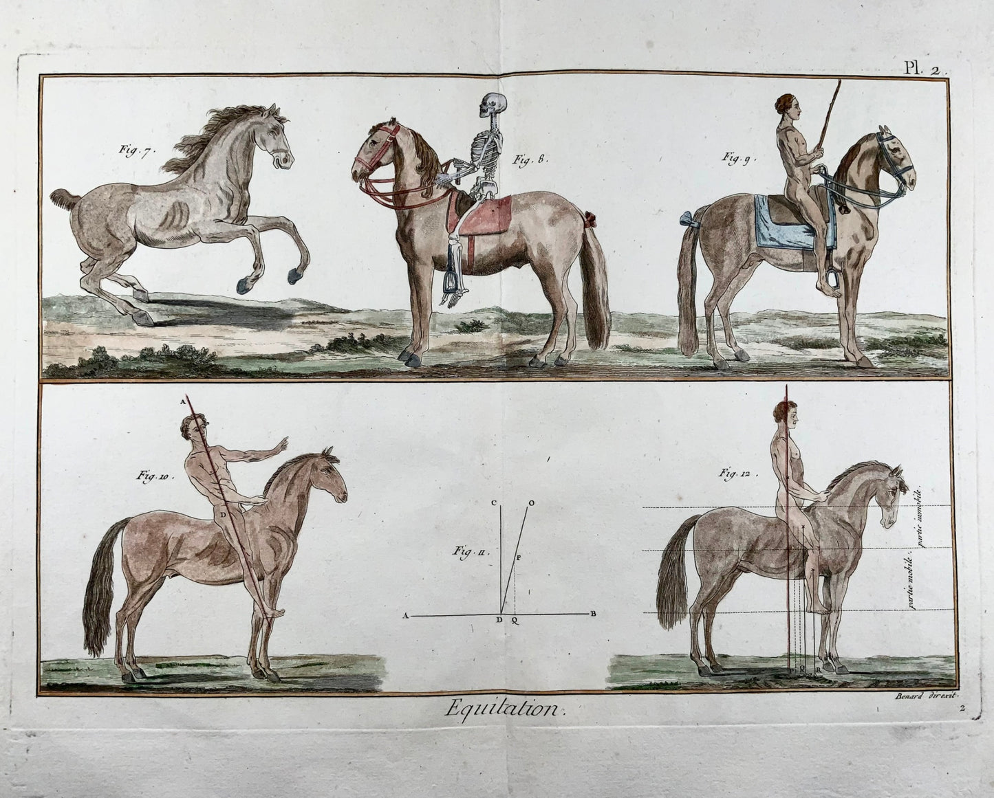 1777 Diderot ; Bernard - Equitation, Equitation, Posture - Folio - Sport