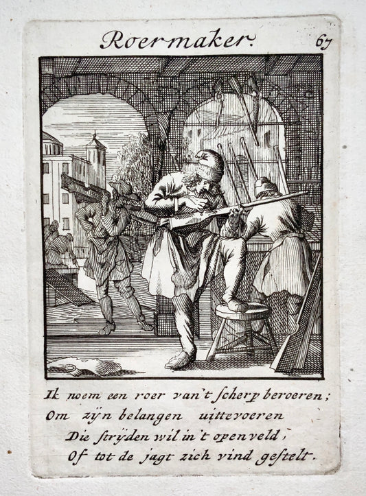 Anthonie de Winter after Jan Luyken - GUNSMITH - 1695 - Military History