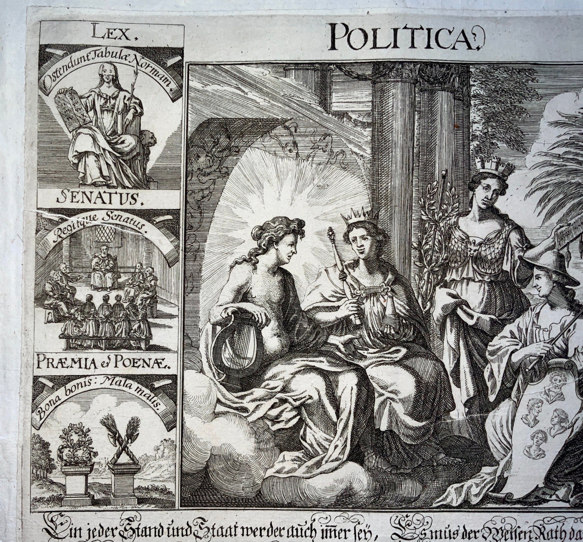 1702 Broadside [Einblattdruck] - POLITICA - The ‘Art’ of Politics Johannes Meyer - Politics & Government