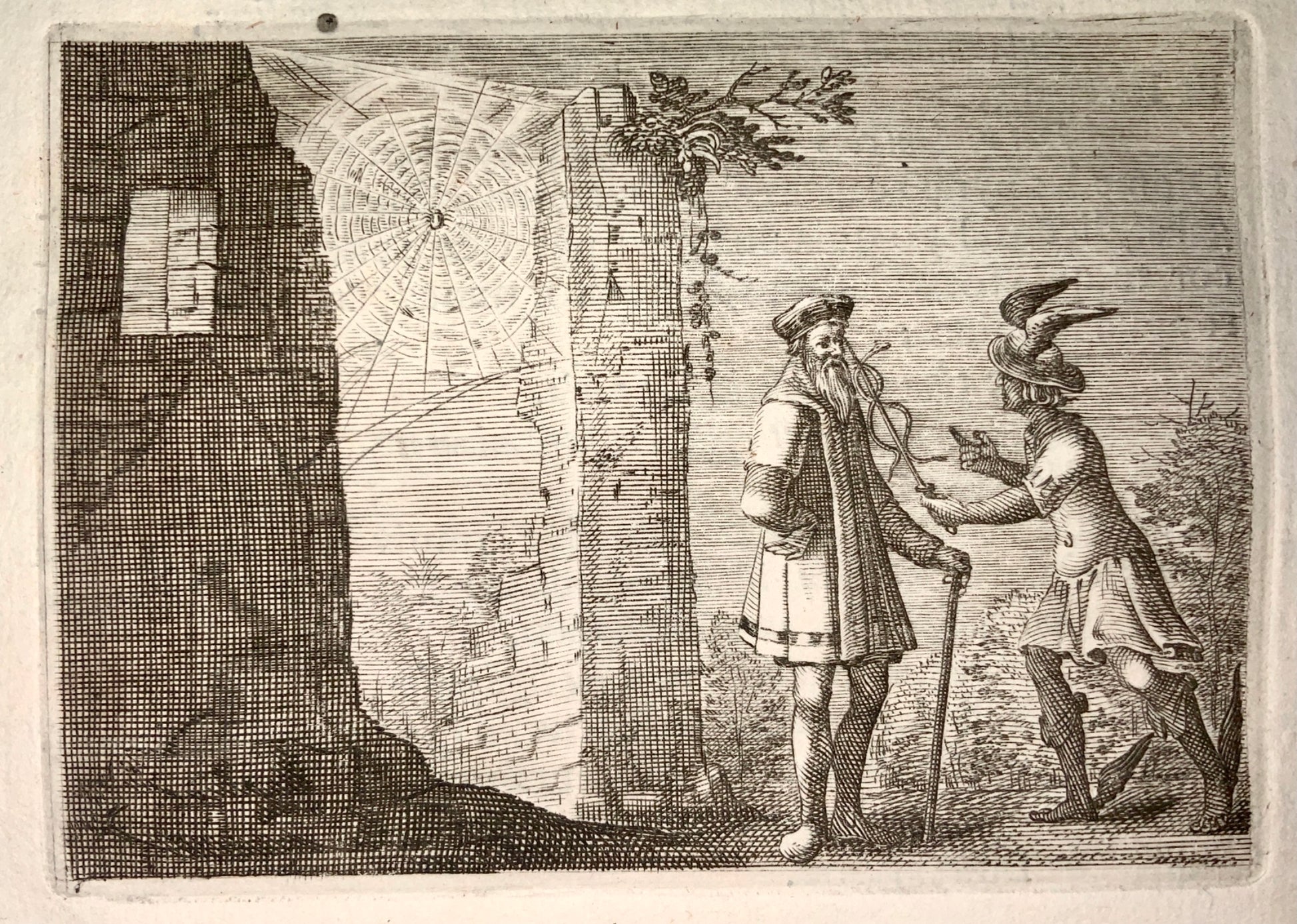1618 Crispin van de Passe 1595-1670 - AGAINST CORRUPT JUDGES Law - engraving - Emblematica