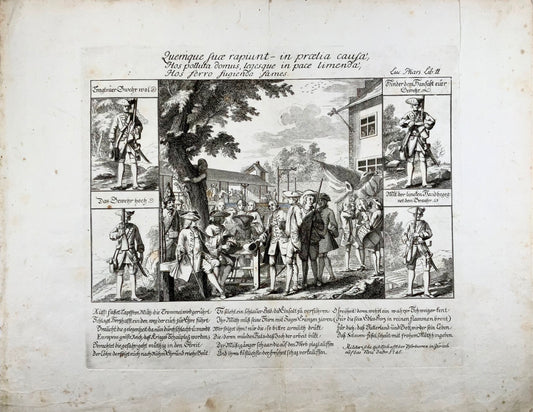 1745 Bordata militare, Quemque suae rapiunt, Reclutamento di soldati, fanteria