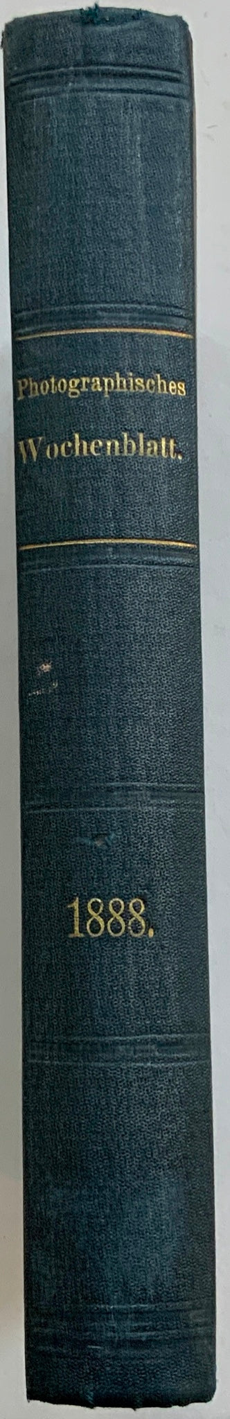 1888 Photographische Wochenblatt Stolze with orig. Photos - Book