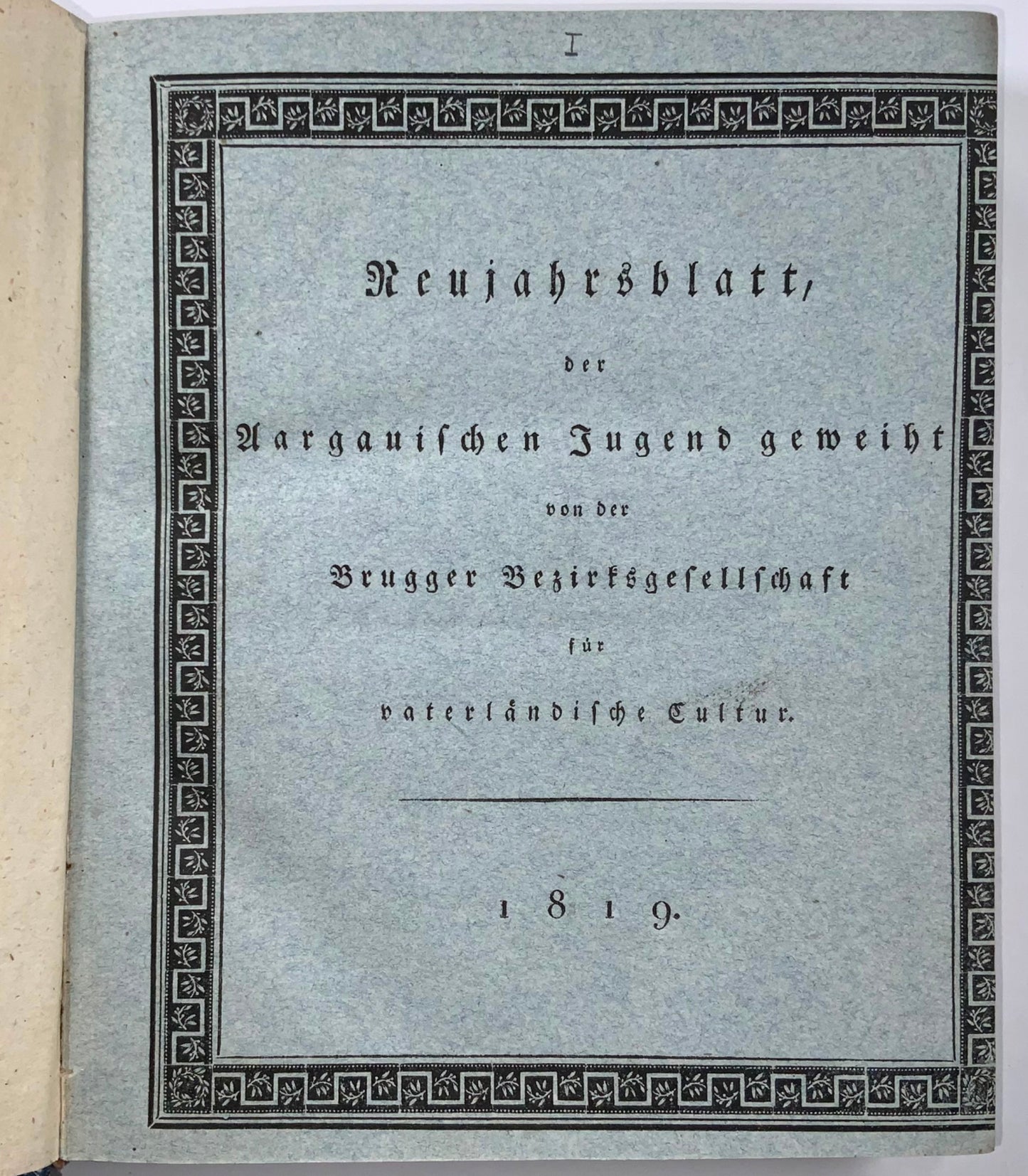 1819-29 Neujahrsblatt for Aargau, Switzerland, complete set, illustrated