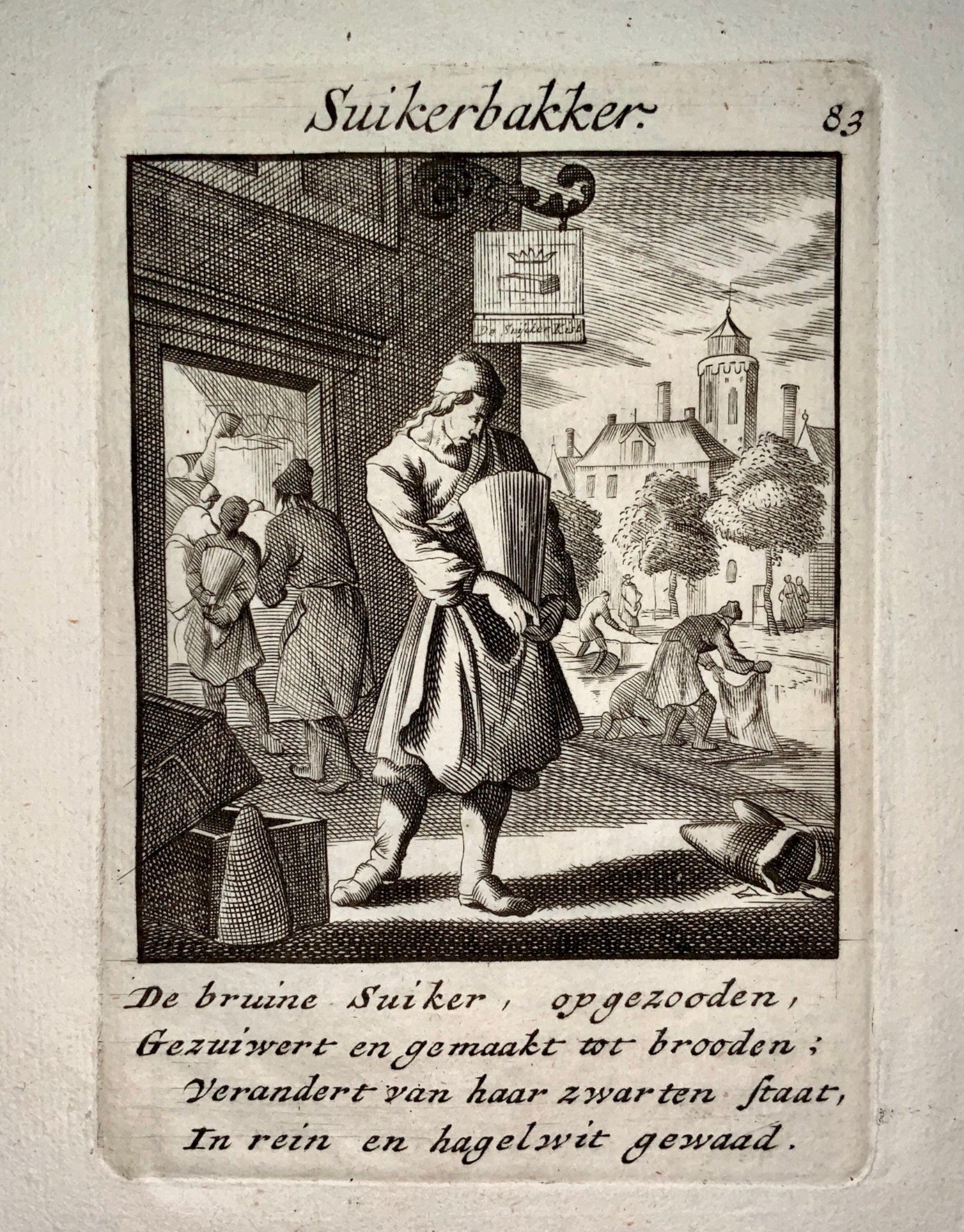 Anthonie de Winter after Jan Luyken - The Sugar Baker - 1695 - Food