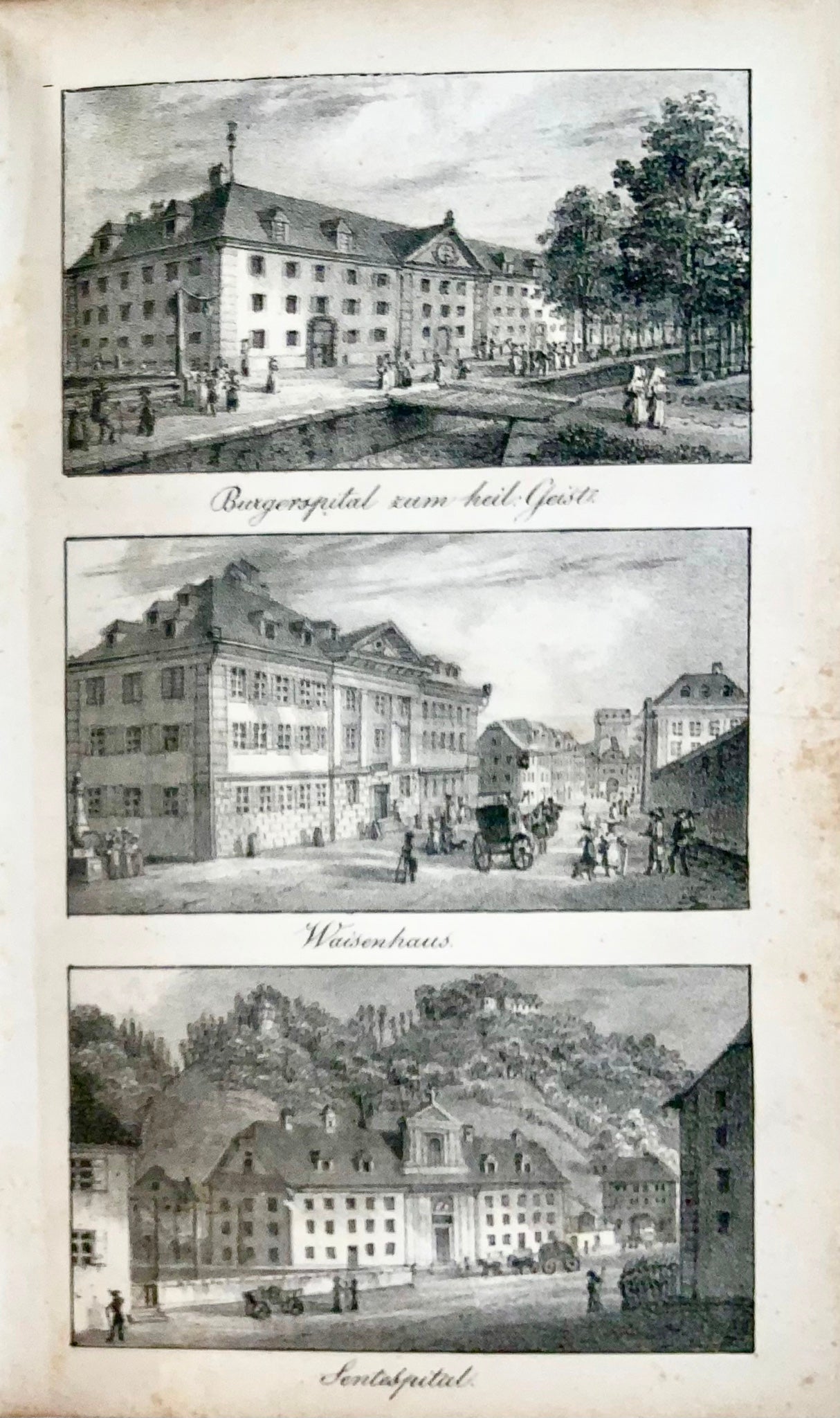 1832 Lucerne, Businger, 1 lithograph panorama, 9 vignettes, map, Swiss travel guide