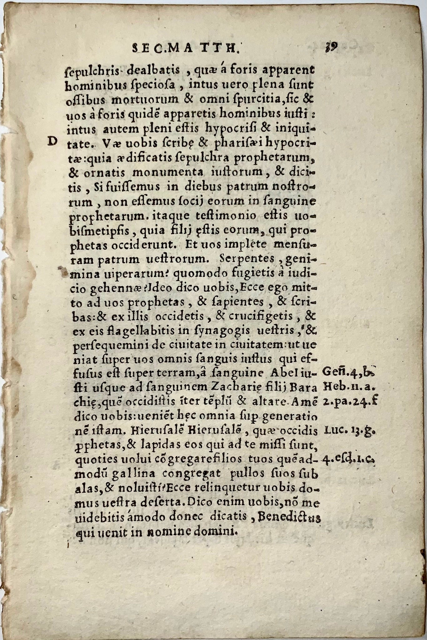 1541 Segni, Distruzione del Tempio, Bibbia Regnault, foglia xilografica, arte religiosa
