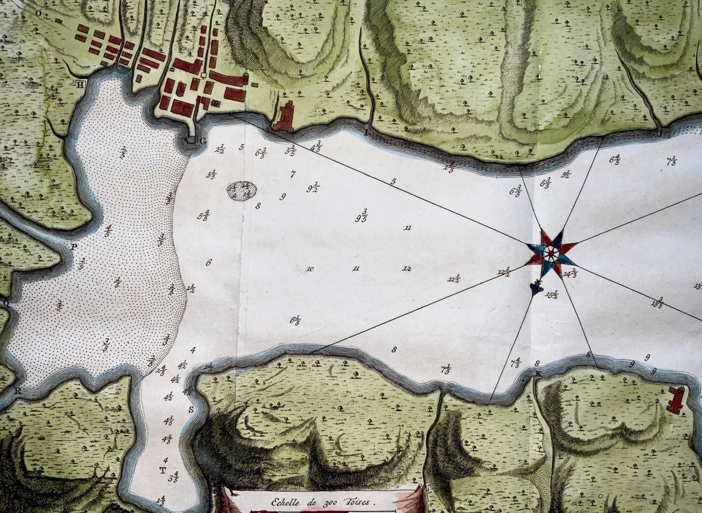 1754 ca. Bellin - Plan of the Bay and City of Portobelo, Panama - Map