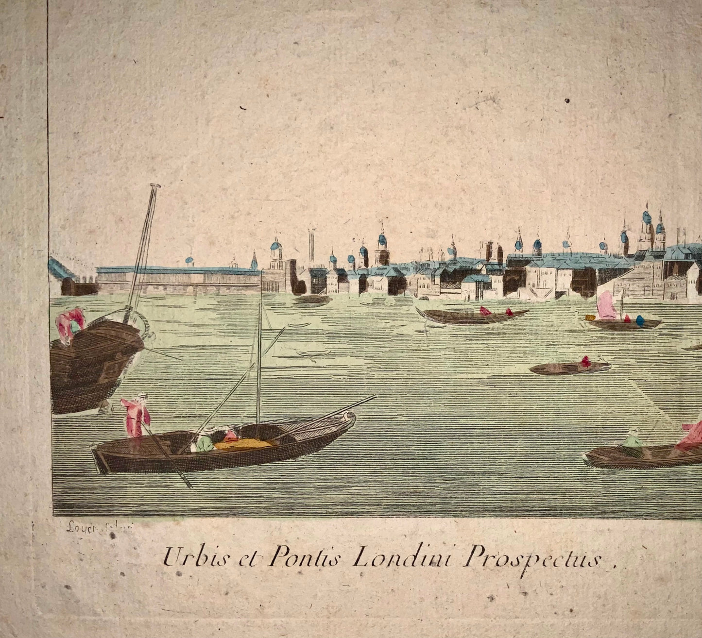 1780 ‘La Ville et le Pont de Londres’ [London], large folio ‘Vue d’optique’ - Travel, Maps