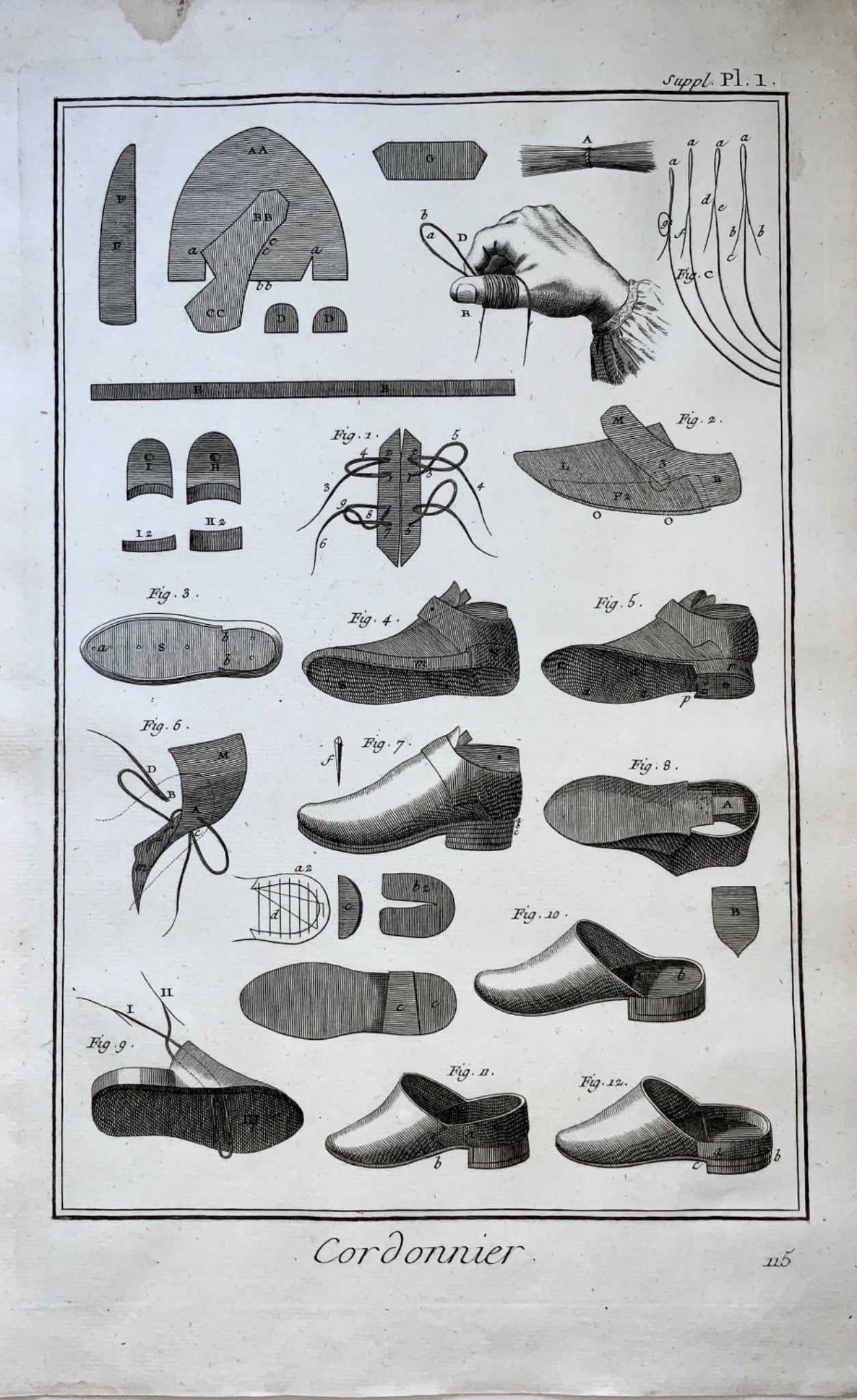 Antique Original from 1777 ‘Cordonnier’ Boot selling Maker - Shoe Maker - Cobbler 2 large folios - Fashion