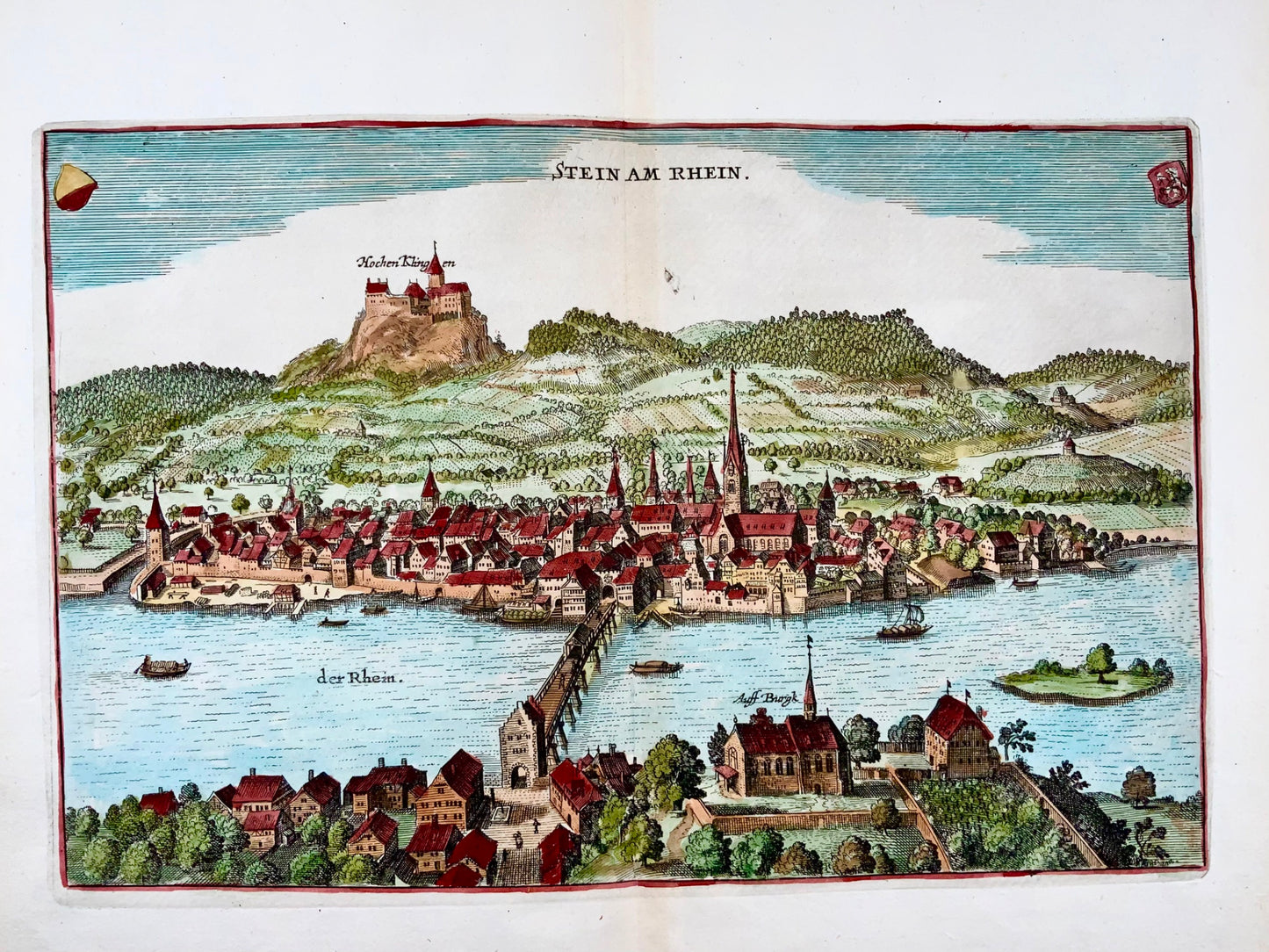 1654 Merian, Stein am Rhein, grand double in-folio, Suisse
