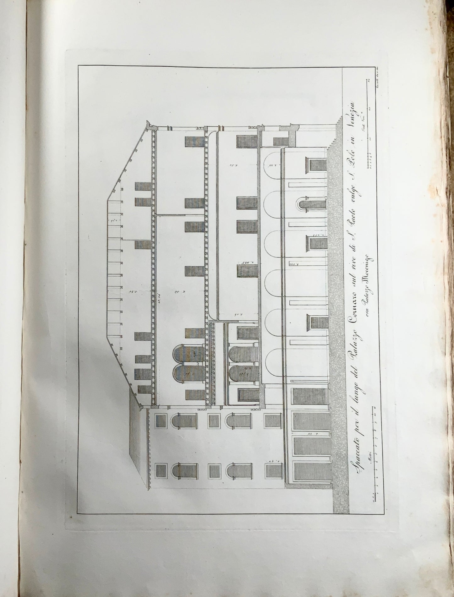 1823 Sanmicheli, M. - Ronzani, F. Le fabbriche civili 63 large engravings - Book, Architecture