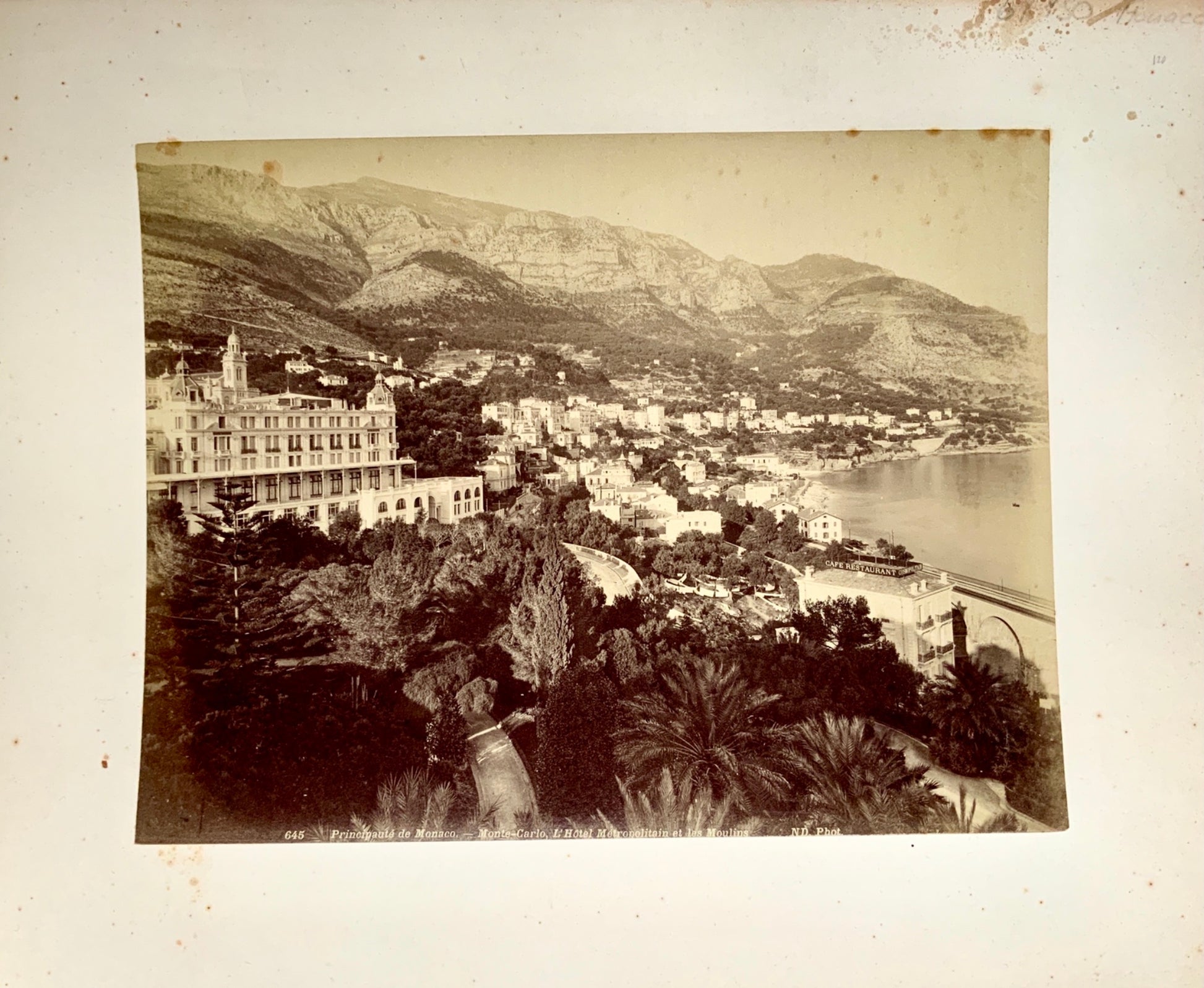 1880 c. ! 2 ! Large albumen photograph of the Monaco