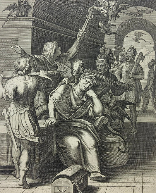 1612 Otto van Veen Quarto - Harpies Devils - The Burden of Power - Emblematica