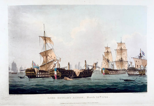 1816 Whitcombe; Sutherland - Maritime: Lord Hotham’s Action Revolutionary Wars - Ships, Sea Battle