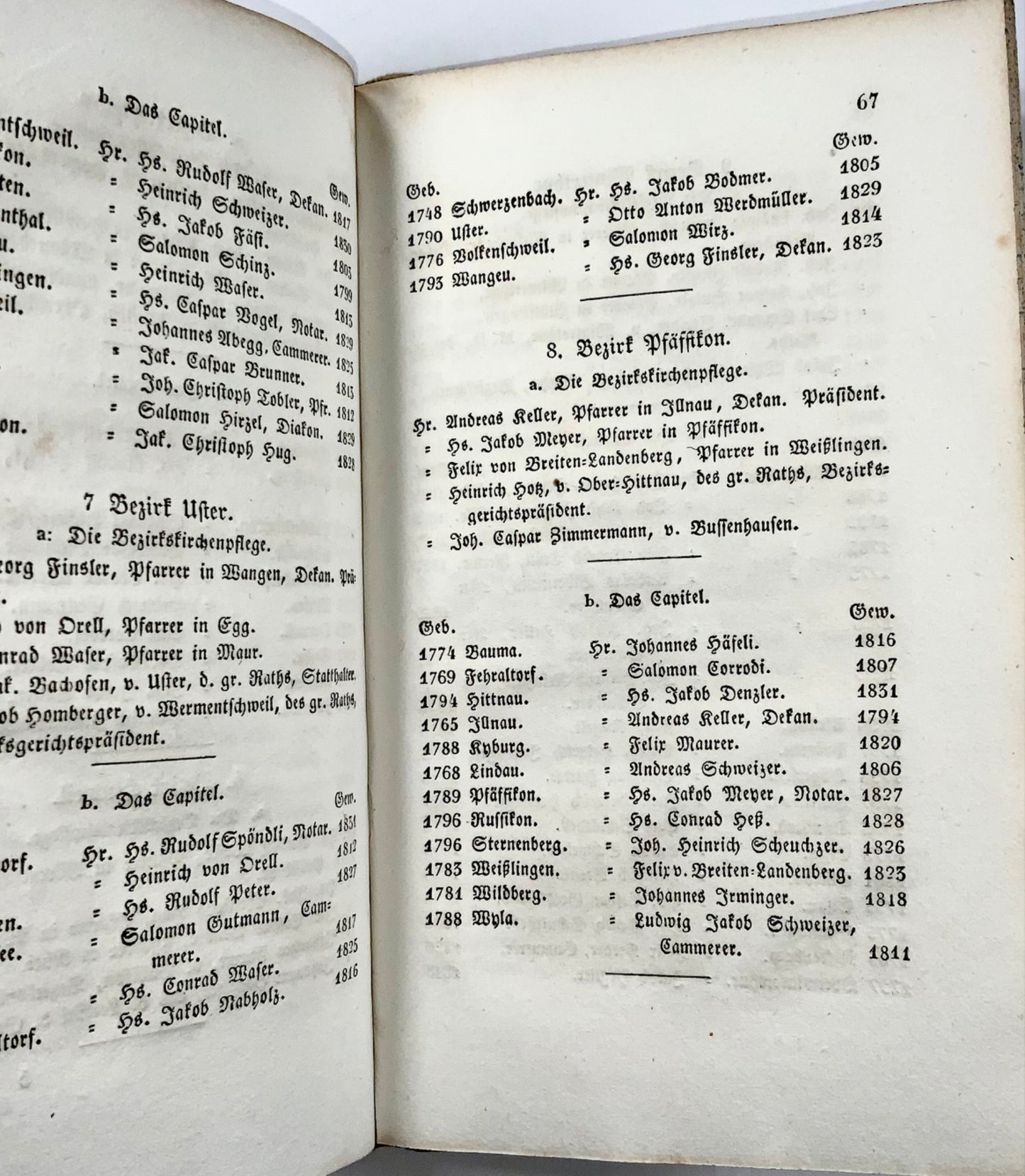 1832 Elenco svizzero dei dipendenti pubblici del Canton Zurigo, libro