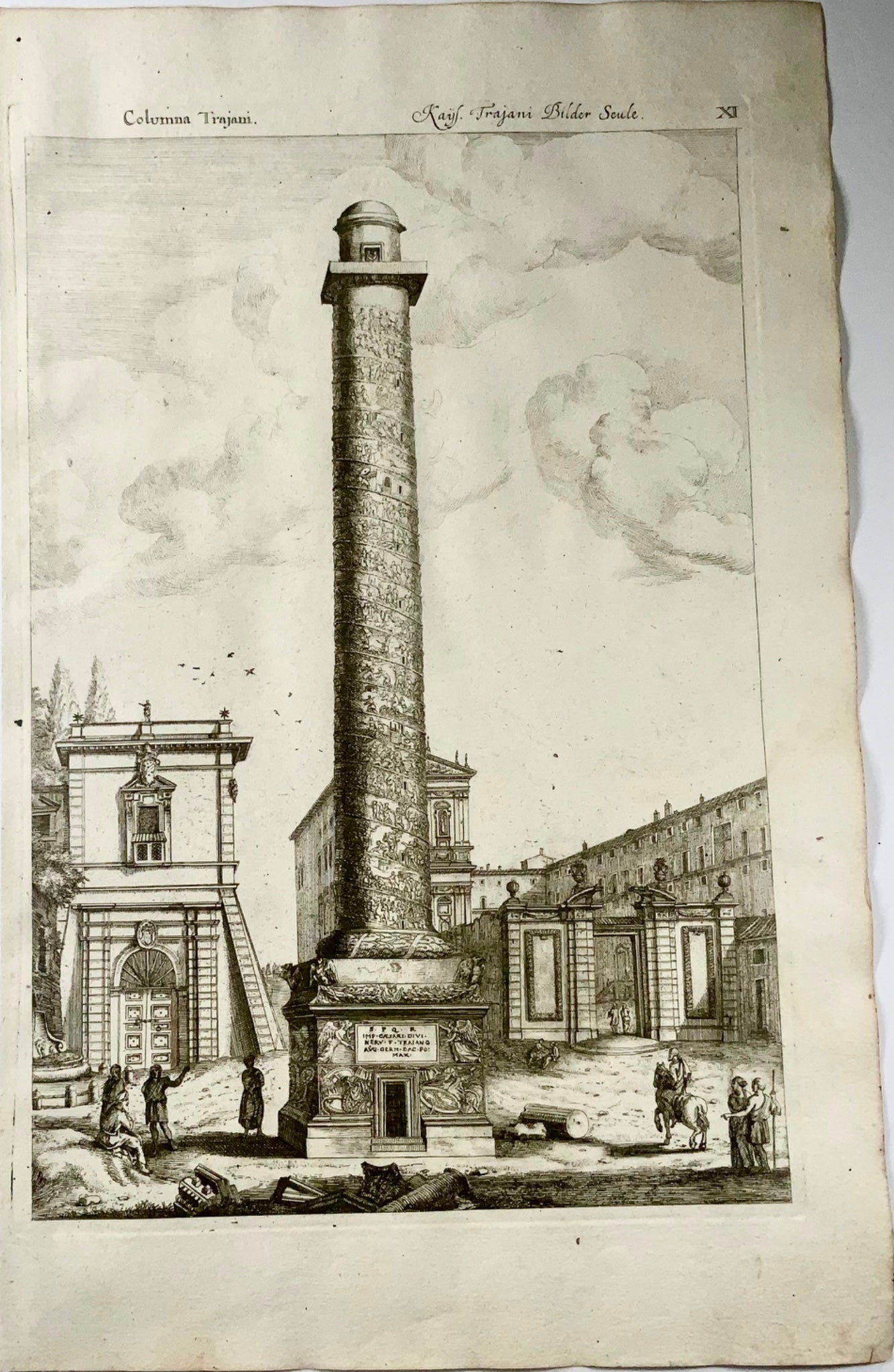 1679 Trajan’s Column in Rome, Joh. Sandrart, master engraving