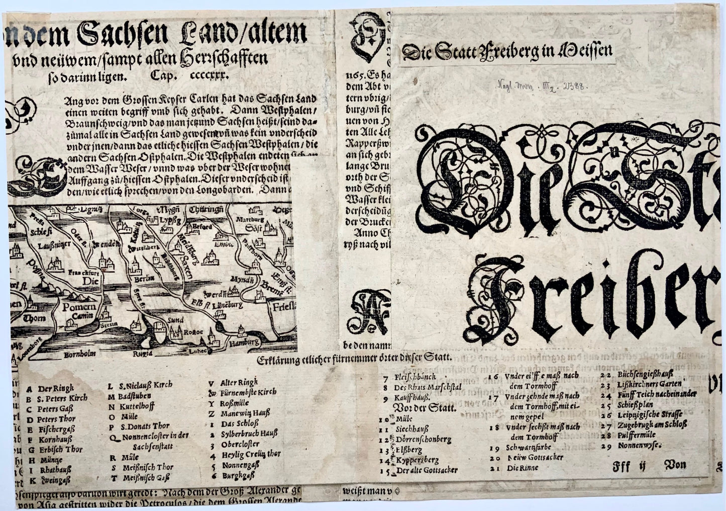 1554 Freiberg en Saxe, Sebastian Munster, Monogrammist IG