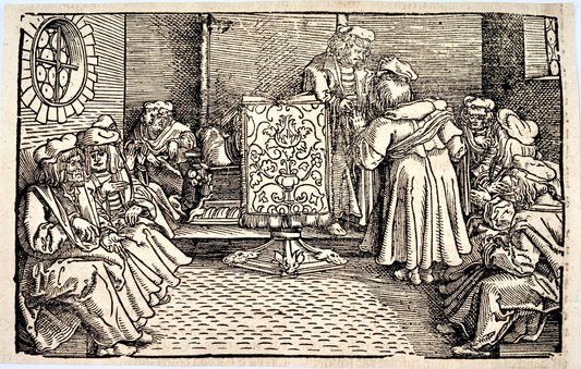 1532 Hans Weiditz, academic discourse, master woodcut