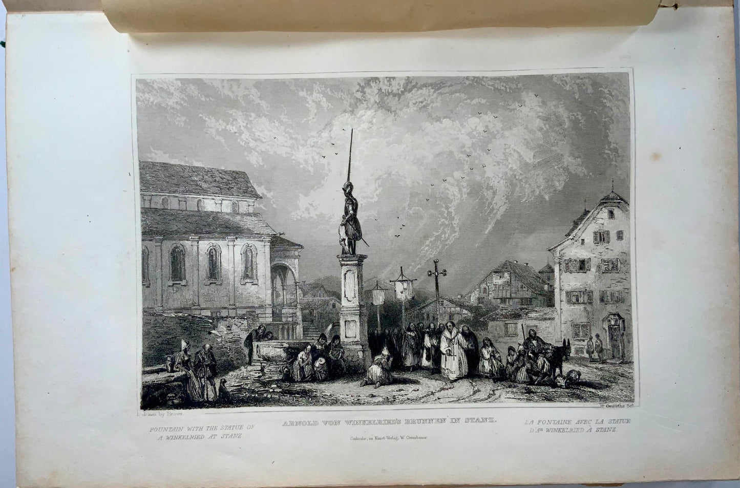 1836-8 H. Zschokke, Suisse en 85 gravures sur acier, in-4, 2 vols