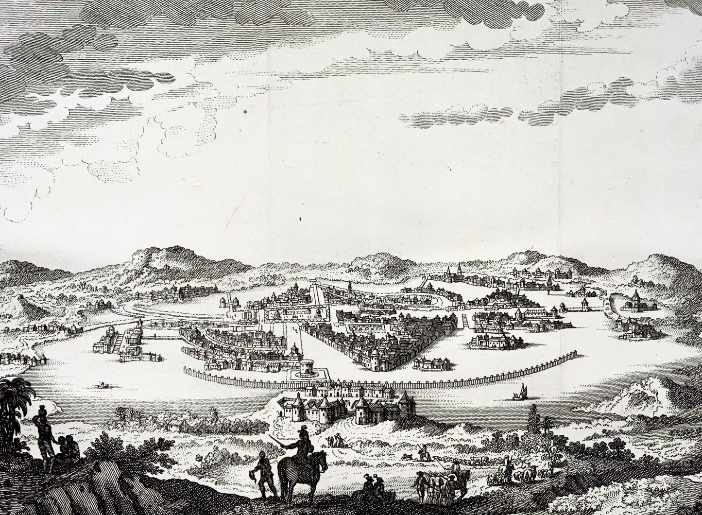 1760 J. van der Schley, Mexico antique, topographie étrangère, carte
