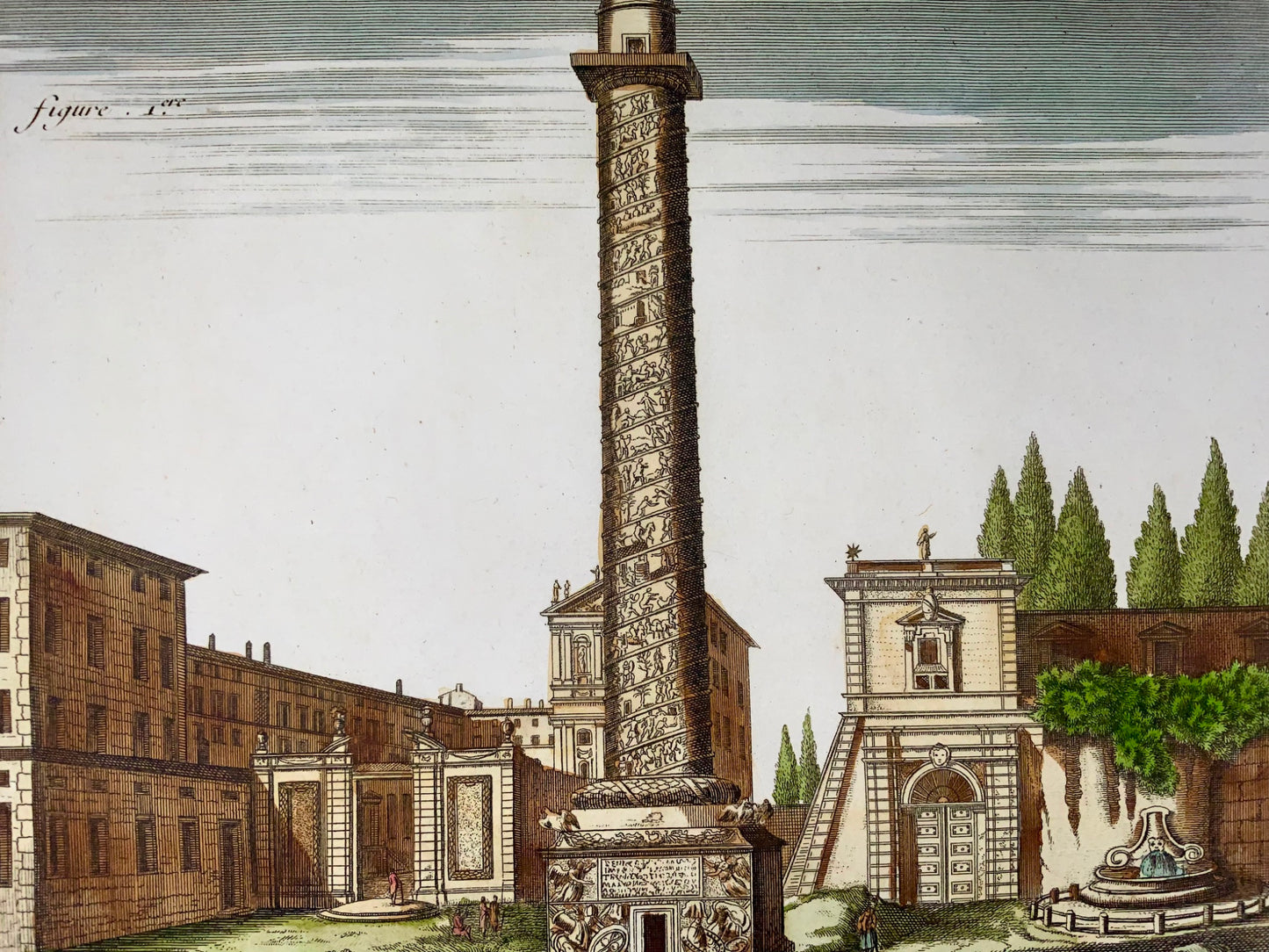 1777 Diderot, Italia: Roma, Colonna di Traiano e Arco di Giano, foglio alto
