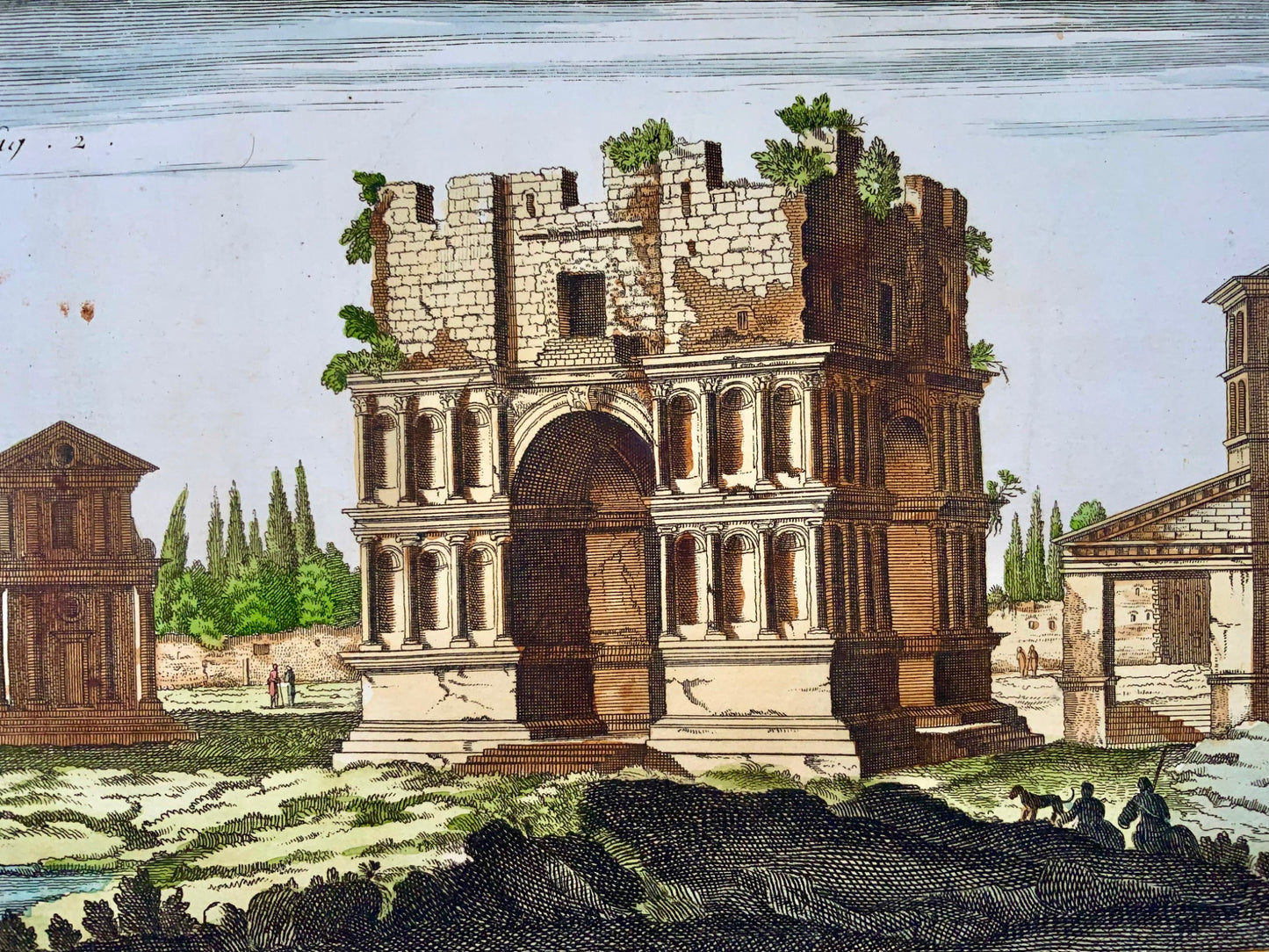 1777 Diderot, Italia: Roma, Colonna di Traiano e Arco di Giano, foglio alto