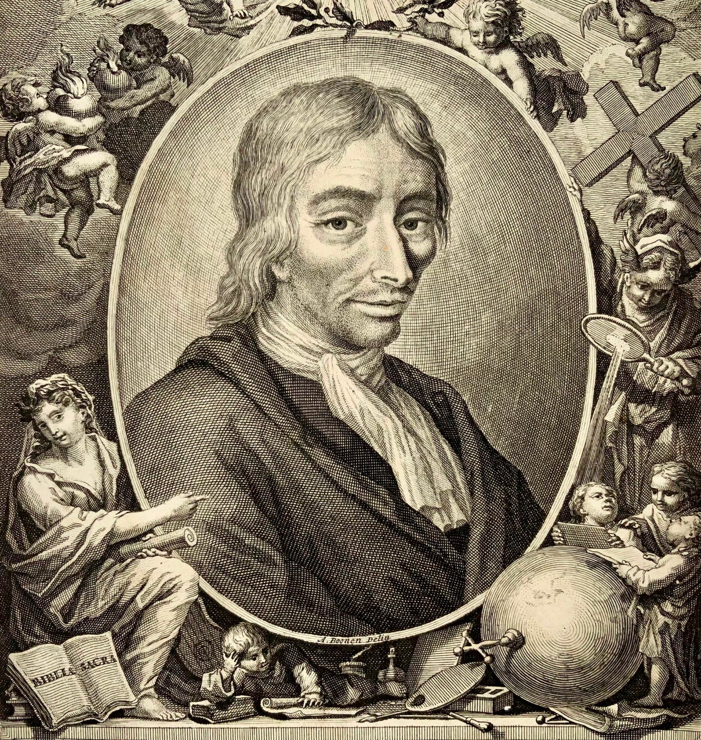 1700 c Ritratto dell'incisore Jan Luyken di A. Houbraken