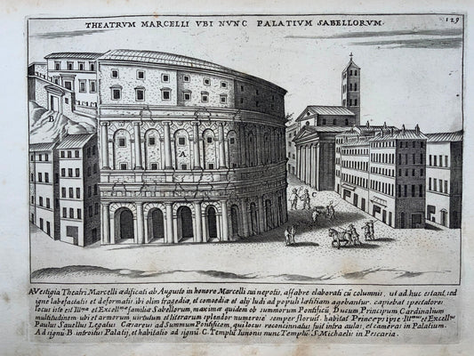 1624 Lauro, Giacomo, Theater of Marcellus, Theatrum Marcelli Palatium Sabellore