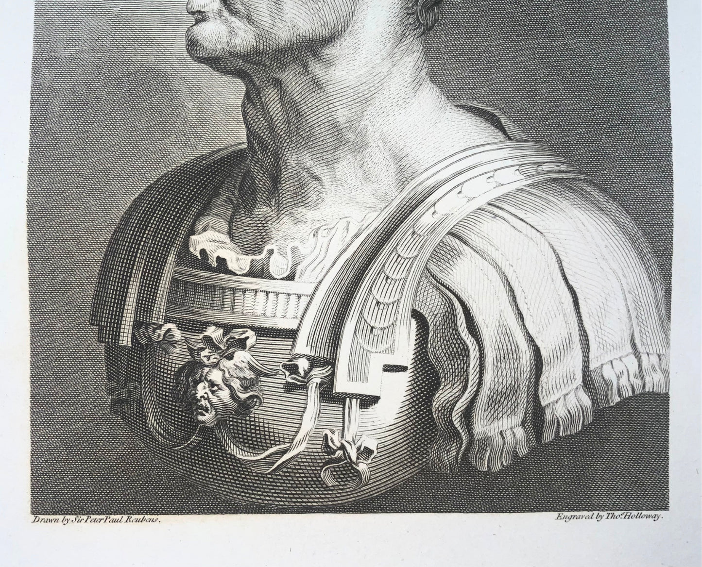 1778 Jules César, beau folio d'après Ruben's, Thomas Holloway, portrait, art 