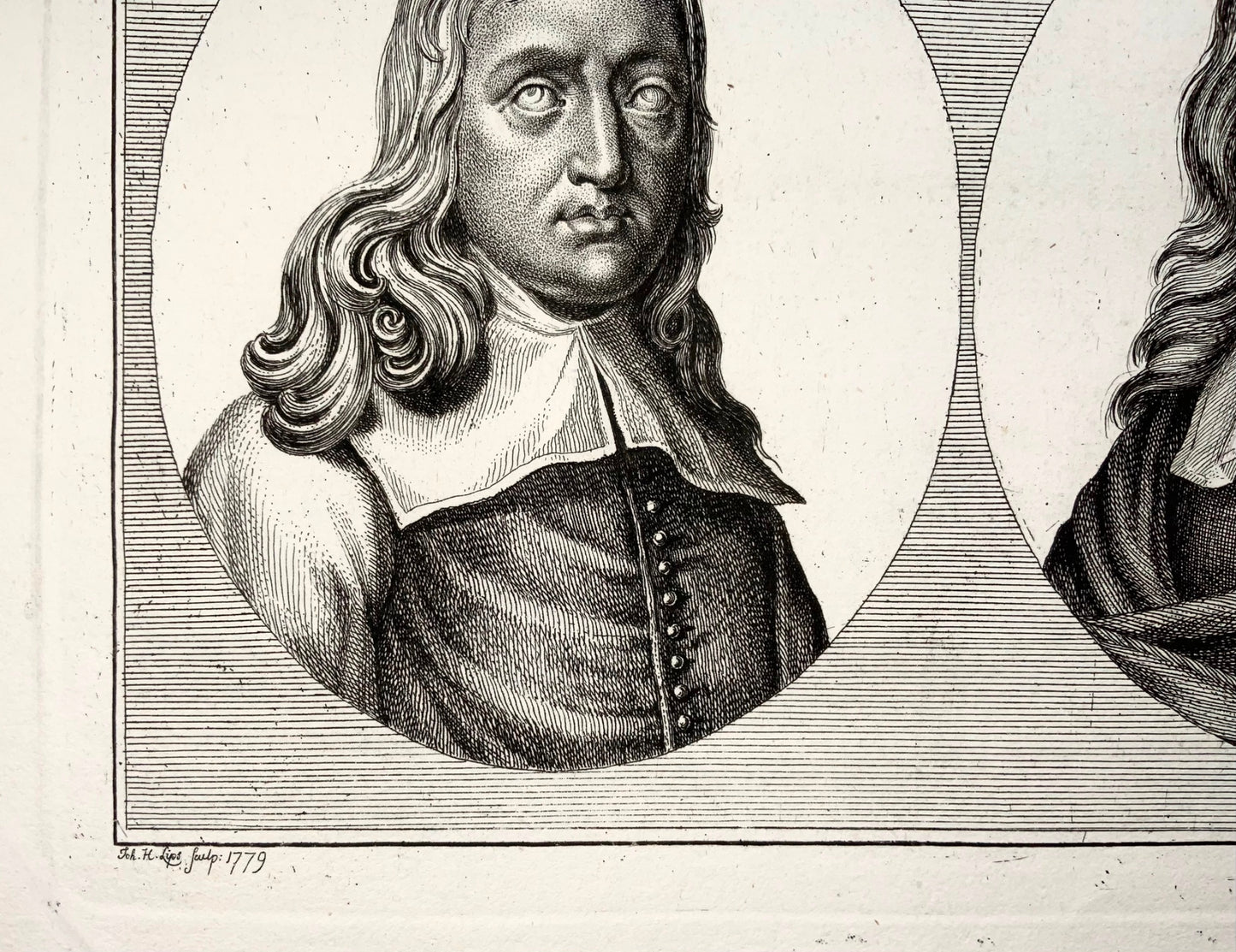 1788 Il poeta John Milton [Labbra dopo Faithorne], Folio, ritratto, incisione 