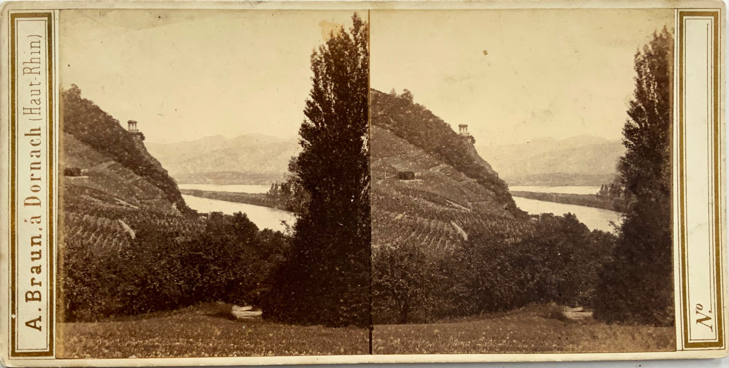 1860 Adolphe Braun, Rolandseck, Germania, fotografia stereo