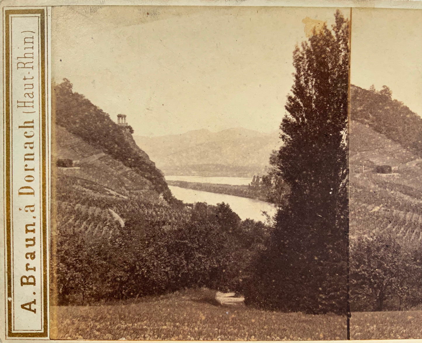 1860 Adolphe Braun, Rolandseck, Germania, fotografia stereo