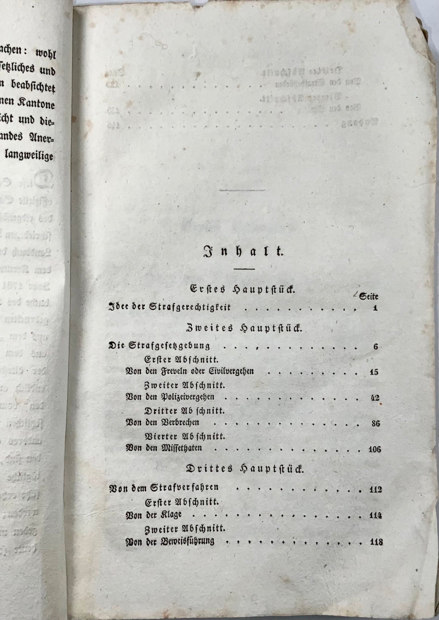 1833 Siegwart-Muller, criminal law of central Switzerland, book
