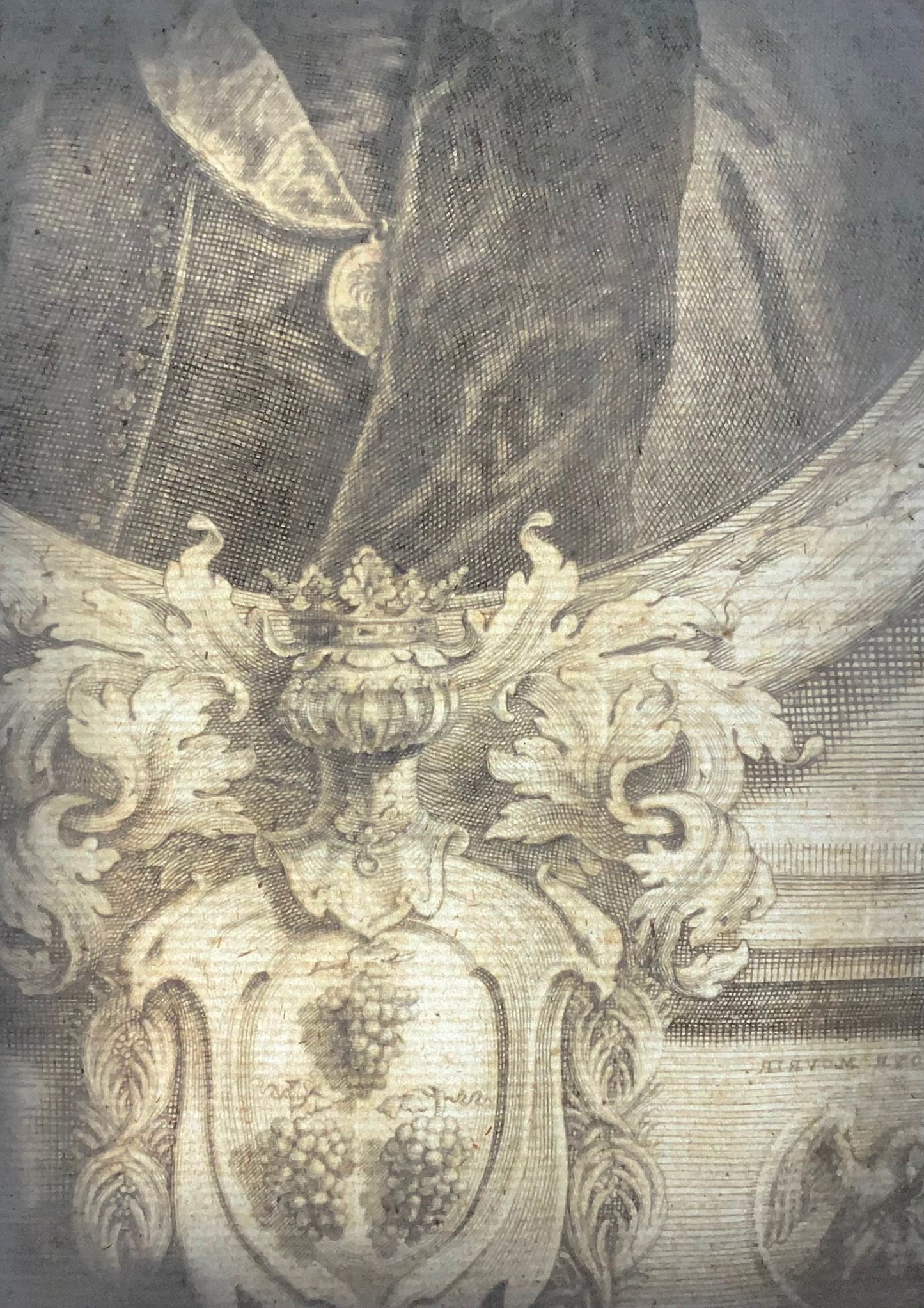 1679 J.J. Sandrart, folio portrait by R Collin engraving
