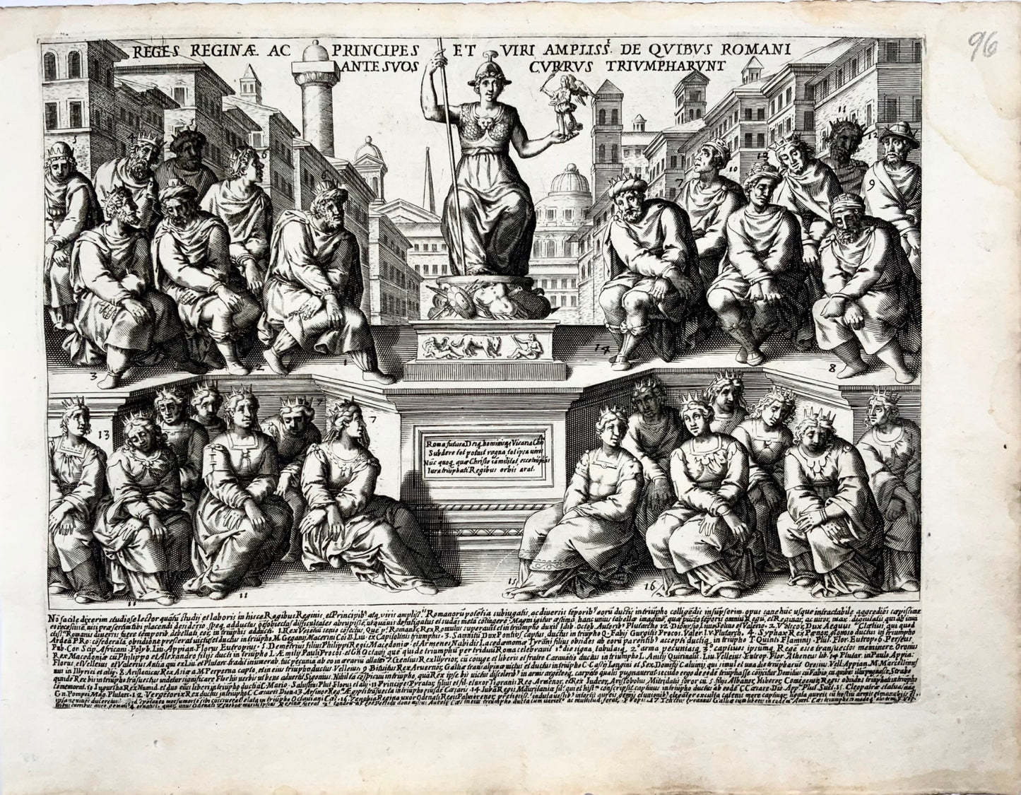 1624 Laurus (Lauro), royauté déchue de l'Empire romain, fine gravure