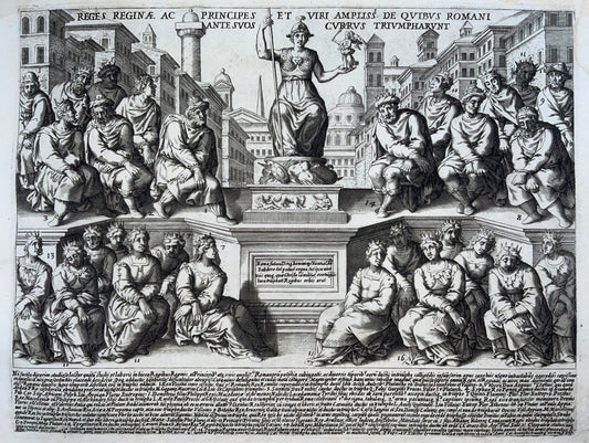 1624 Laurus (Lauro), royauté déchue de l'Empire romain, fine gravure