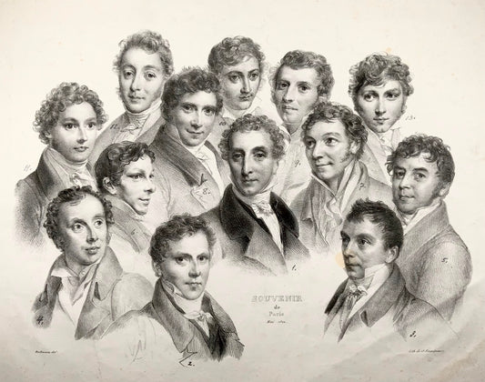 1822 Rullmann del, Engelmann lith, Ricordo degli artisti litografi svizzeri a Parigi