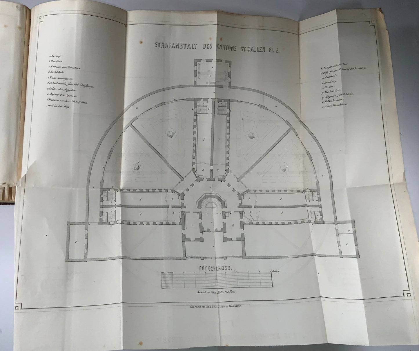 1851 Mooser, lavoro sulla riforma penale e sull'architettura carceraria in Svizzera
